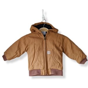 Carhartt Brown Toddler Insulated Hooded Puffer Jacket